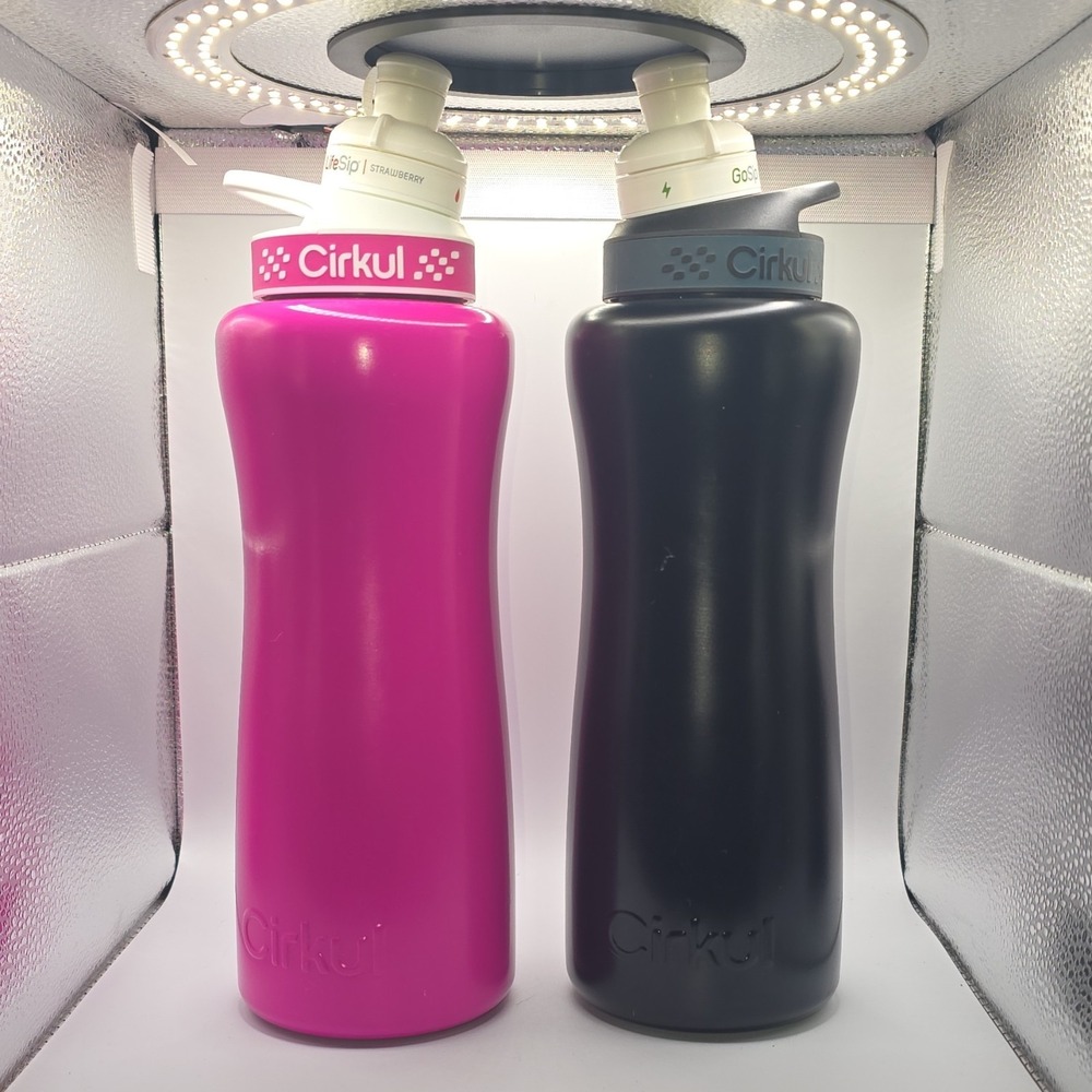 Cirkul Pink & Black Reusable Water Bottle Set